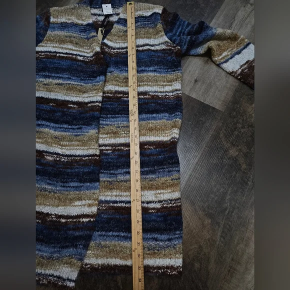 COCO + CARMEN Striped Knit Long Cardigan, Size S/M, NWT - Picture 8 of 9